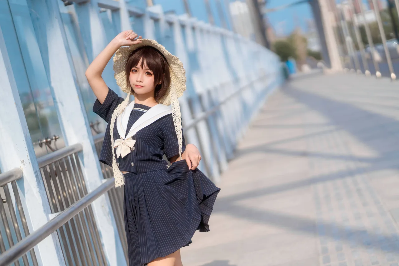 蠢沫沫深蓝JK制服