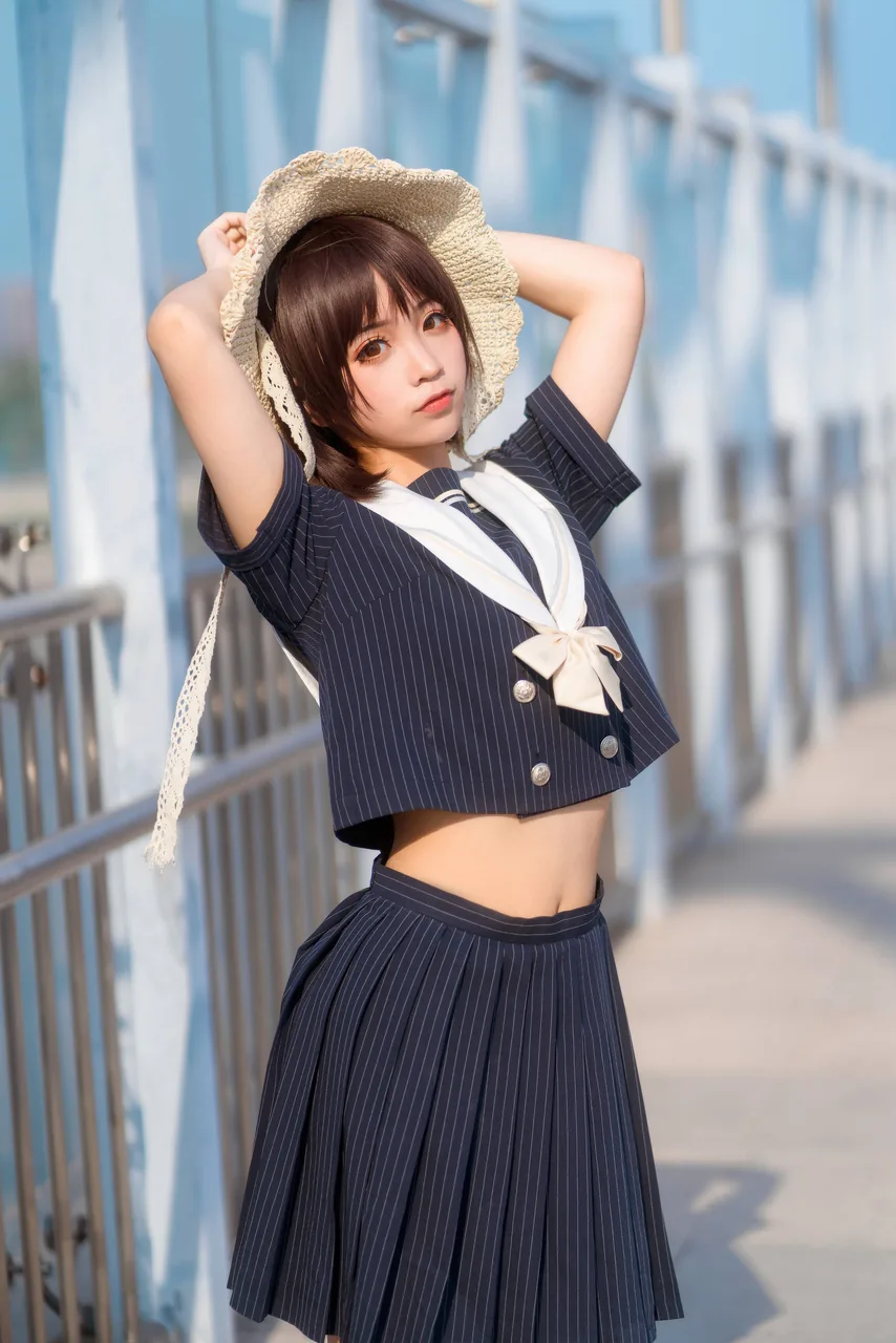 蠢沫沫深蓝JK制服