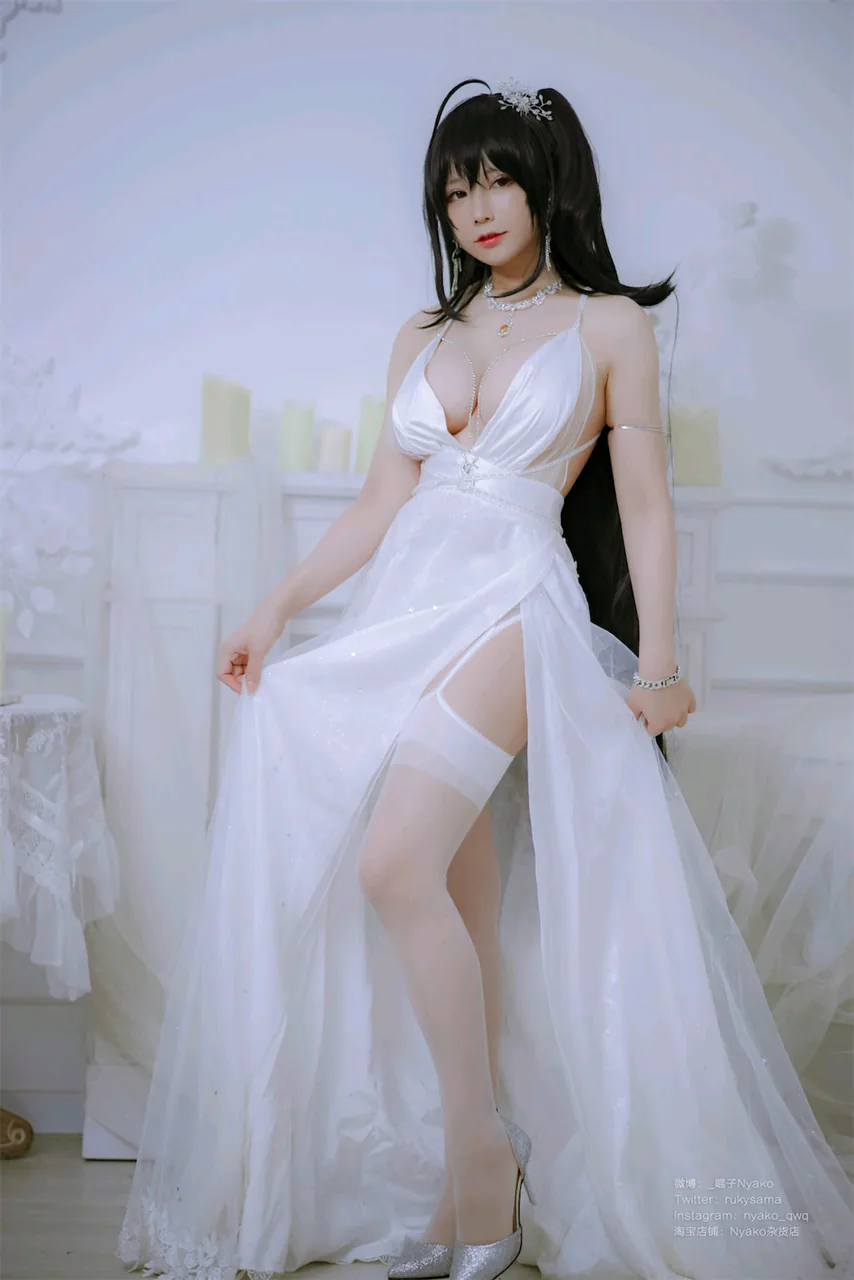 Nyako喵子大凤纯白婚纱